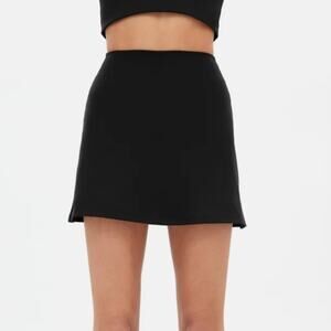 NWT Girlfriend Collective Sport Skort Mini Skirt S Black Compressive High Rise